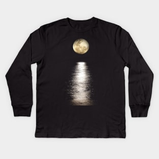 The Dark Night Moon Kids Long Sleeve T-Shirt